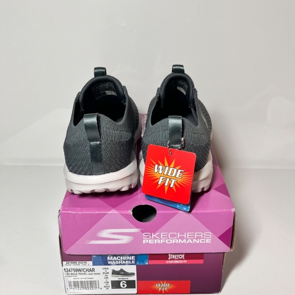 Skechers GOWalk Saint Tropez Travel Washable Knit Slip-On Sneakers Size: 6W - Picture 5 of 5
